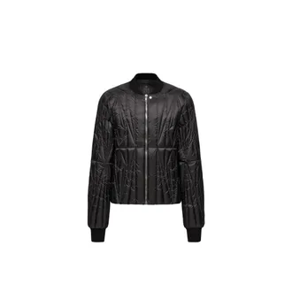 Rick Owens Moncler Geocamo Flight Down Bomber Jacket, Unisex, Black, Size: 1