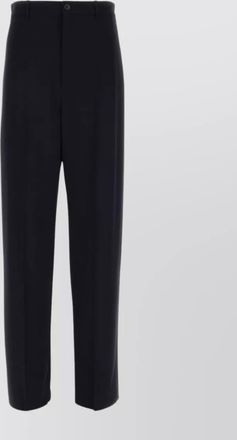 Balenciaga central pleated twill trousers
