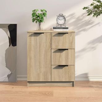 vidaXL Vidaxl - Aparador De Madera Contrachapada Color Roble Sonoma 60x30x70 Cm