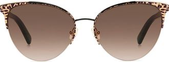 Kate Spade New York izara 57mm gradient cat eye sunglasses in Pattern Black/Brown Gradient at Nordstrom