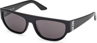 GCDS Zwarte zonnebril Gd 0062 Model 01A - unisex - Zonnebrillen - Zwart - 56 MM - Accessoires