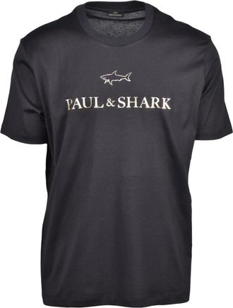 Paul & Shark Tops, Heren, Zwart, 2Xl, Katoen, T-Shirts