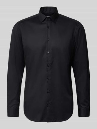 Jake*s Regular Fit Business Hemd aus Baumwolle mit Kentkragen in Black, Gr&ouml;&szlig;e 37/38