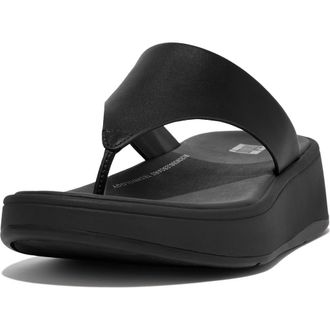 FitFlop F-Mode Platform Sandal in All Black at Nordstrom Rack, Size 10