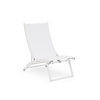 BIZZOTTO Poltrona Lounge Reclinable Taylor Blanca De Aluminio Y Textilene 53 X 166,5 X 90 Cm