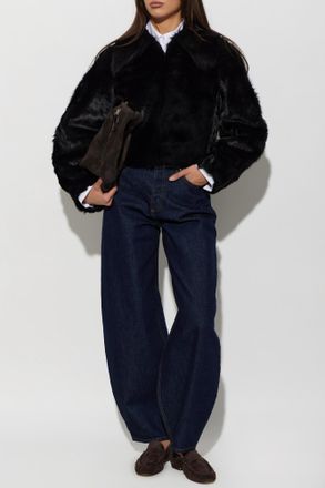 By Malene Birger Rowani Short Fur Jacket, Womens, Black