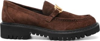 Valentino VLogo Signature Loafer - Dames - Loafers - Bruin - 39 EU - Su&egrave;de - Schoenen