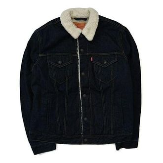 Levi's Sherpa Trucker Jacket Navy 16365-0075