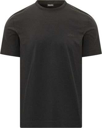 Ermenegildo Zegna Black Crew Neck T-Shirt