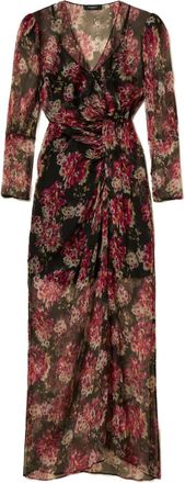 Twin-Set Abito lungo con stampa a fiori - Rosso