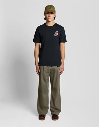 Lyle & Scott Lyle And Scott Mens Washed Pleated Trousers - Tan