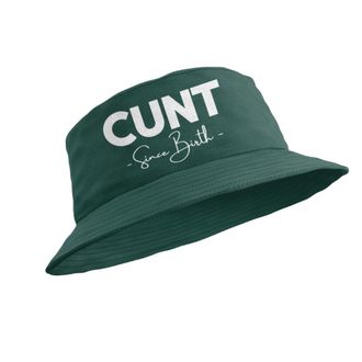 Generic Funny Rude Bucket Hat Cunt Since Birth (UK, Alpha, L, Green)