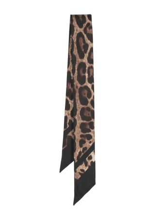Dolce & Gabbana Leopard Print Bandana Scarf
