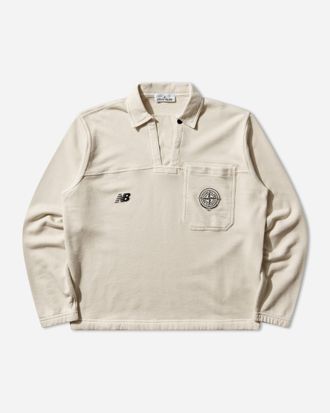 Stone Island Men s New Balance Polo Shirt Ivory