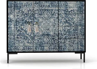 Really Nice Things Aparador bajo 2 puertas 4 cajones mdf estampado