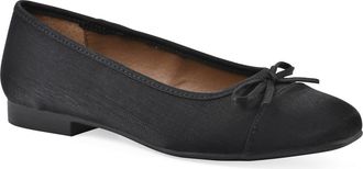 White Mountain Bocci Cap Toe Flat in Black Shimmer Fabric at Nordstrom Rack, Size 7.5