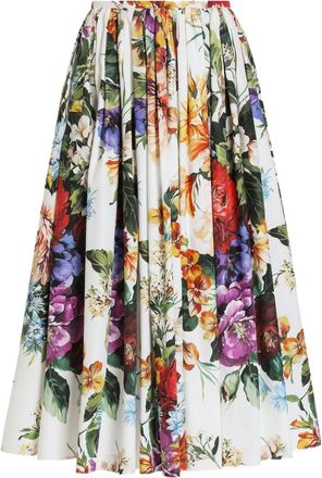 Dolce & Gabbana Gonna midi in cotone - Bianco