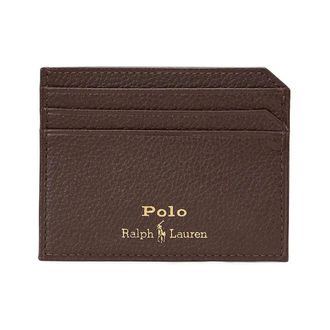 Polo Ralph Lauren Portafoglio porta carte in pelle martellata - - Accessories - Uomo - Marrone - ONE SIZE