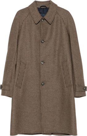 Herno Cappotto con motivo pied-de-poule - Marrone