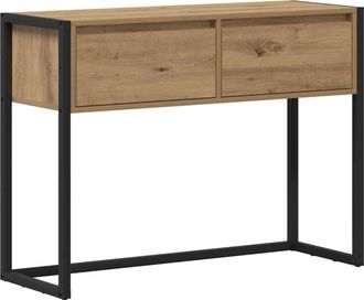 vidaXL Mesa Auxiliar Con Caj&oacute;n Roble Artesanal 100 X 36 X 75 Cm Vidaxl