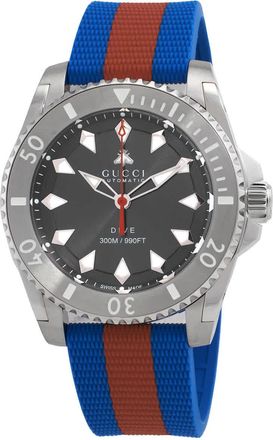 Gucci Dive Automatic Dark Grey Dial Unisex Watch YA136352