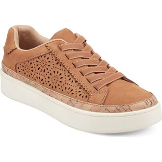 Earth Kristal Laser Cut Platform Sneaker in Medium Natural at Nordstrom, Size 7.5