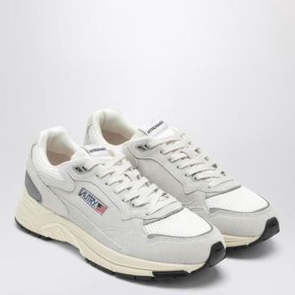 Autry Hyperway Sneakers In Mesh And Suede White Silver