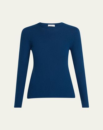 Gabriela Hearst Browning Long-Sleeve Cashmere-Silk Top