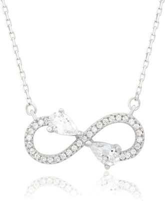 Suzy Levian Suzy Levian Silver Cz Infinity Necklace