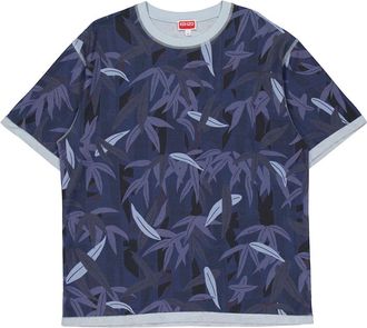 Kenzo Bamboo Leaf Camouflage Motif Cotton T-Shirt, Size Medium