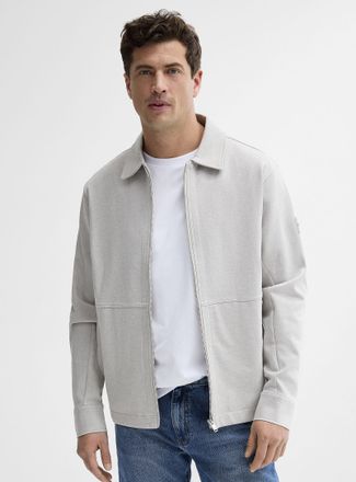 BOSS Mens Polo-collar zip jacket