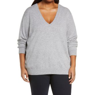 Vince Weekend Cashmere Sweater in Heather Steel at Nordstrom Rack, Size 2X