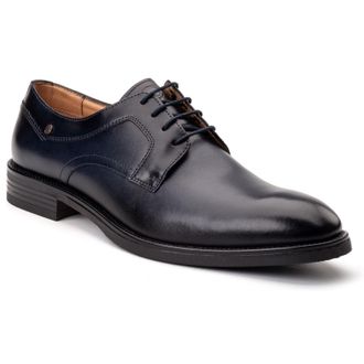 Base London Sleeve Leather Mens Navy Lace-Up Shoes - Size UK 12