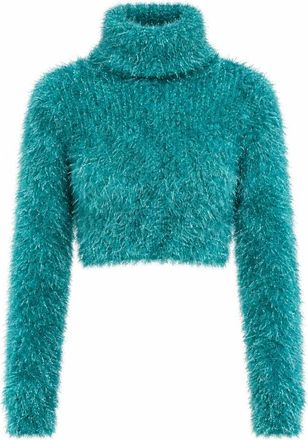 Dolce & Gabbana Turtleneck Pullover - Dames - Coltruien - Blauw - S - Wol - Truien & Vesten