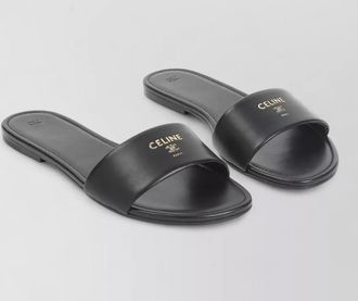Celine lambskin mule slides round toe heel