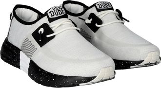 Hey Dude Mens Sirocco Sport Mode Casual Shoes In White/black