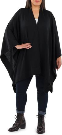 Patricia Nash Color Block Open Front Ruana in Black Mutli at Nordstrom Rack