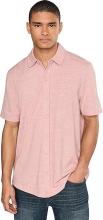 Johnston & Murphy Bennett Short-sleeve Knit Shirt Mens Clothing Pink Honeycomb : 3XL, Polyester/Rayon/Spandex