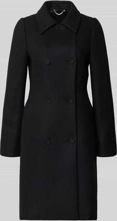 HUGO BOSS Regular Fit Mantel aus Woll-Mix Modell CONIZA in Black, Größe 32