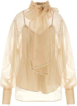 Zimmermann Dames, Blouses & Shirts, Beige, Maat: S Zijde
