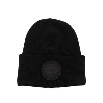 Canada Goose Accessoires, unisex, Zwart, ONE Size, Wol, Arctic Toque Hat in zwart Merino wol