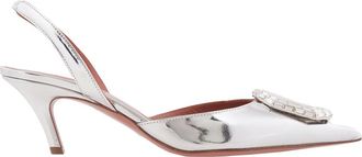 Amina Muaddi Camelia 60 Slingback Pumps, Brand Size 35.5 ( US Size 5.5 )
