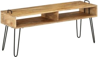 vidaXL Tv Stand Solid Mango Wood 110x35x45 cm Vidaxl