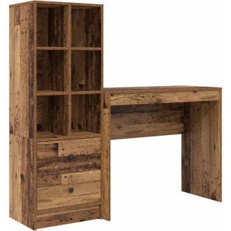 vidaXL Vidaxl - Escritorio Con Almacenamiento Con Caj&oacute;n 2 Pcs Madera Vieja