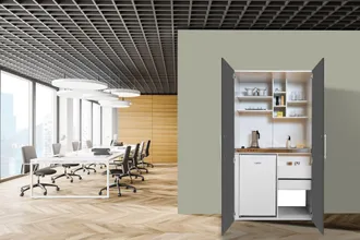 Respekta Cucina Cucina Da Ufficio Minicucina Cucina Singola Bianco Grigio Peter 104 Cm Respecta