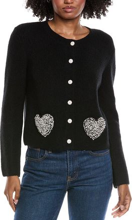 CeCe by Cynthia Steffe Cece Rhinestone Heart Pocket Cardigan