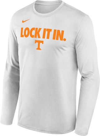 Nike Tennessee 2026 On-Court Bench Nike Mens Dri-FIT College Long-Sleeve T-Shirt in White | M22284P870TENN-WHT