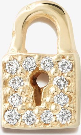 Sydney Evan 14K Yellow Gold Lock Diamond Stud Earring - Womens - Diamond/14kt Yellow Gold