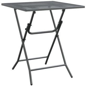 vidaXL Mesa De Jard&iacute;n Malla Met&aacute;lica Expandida Antracita 60x60x72 Cm Vidaxl