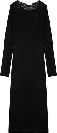 Patrizia Pepe Abito midi in maglia effetto pizzo - - Dresses - Donna - Nero - M